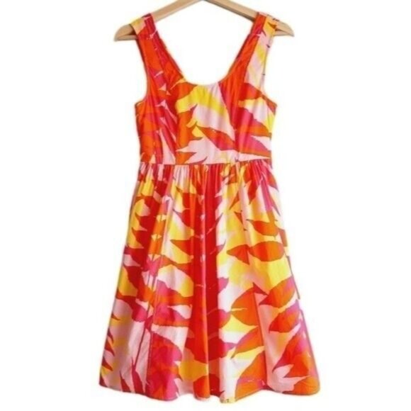 PLENTY DRESSES by Tracy Reese Anthro Summer Fit & Flare Floral Dress Sz 0 Flaw - Picture 1 of 13